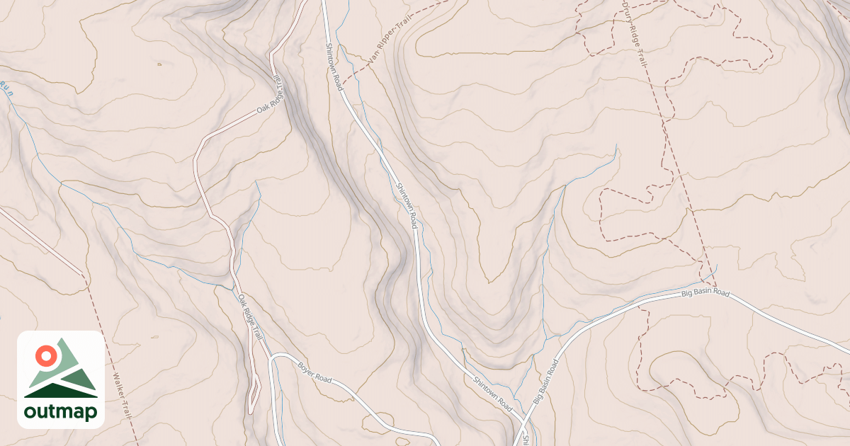 Map of Two Mile Run Snowmobile Trails