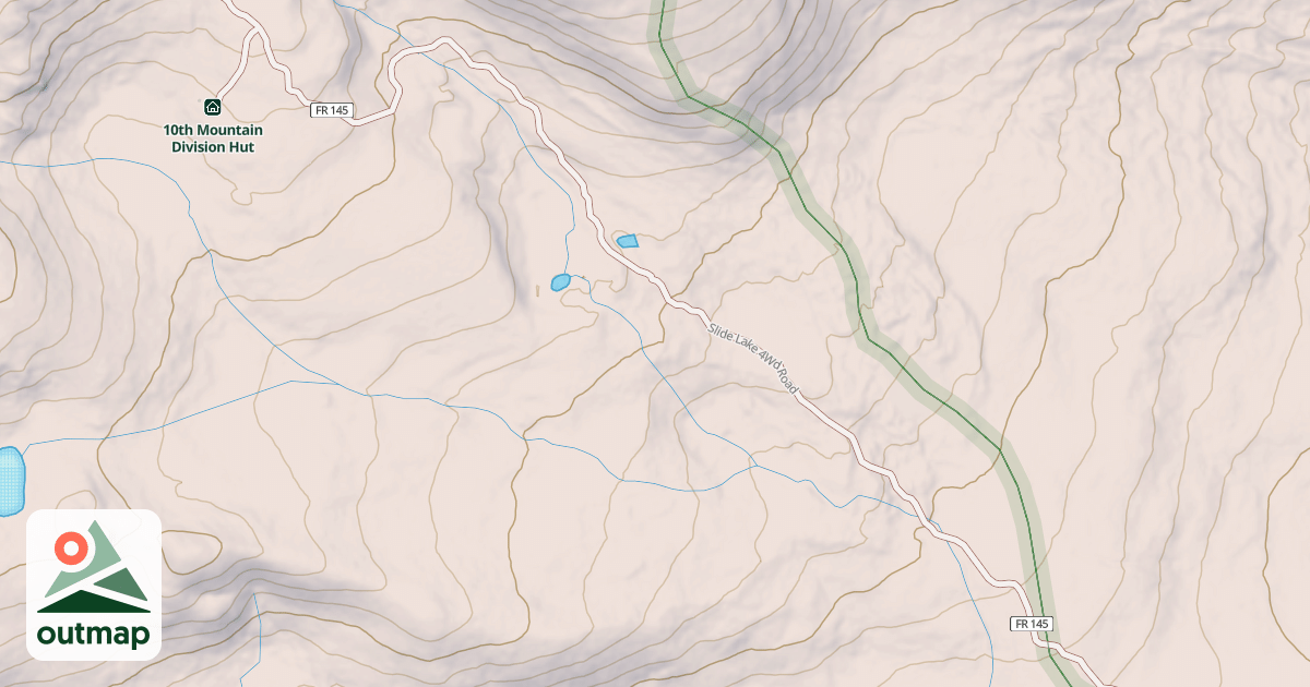 Map of SLIDE LAKE 4WD