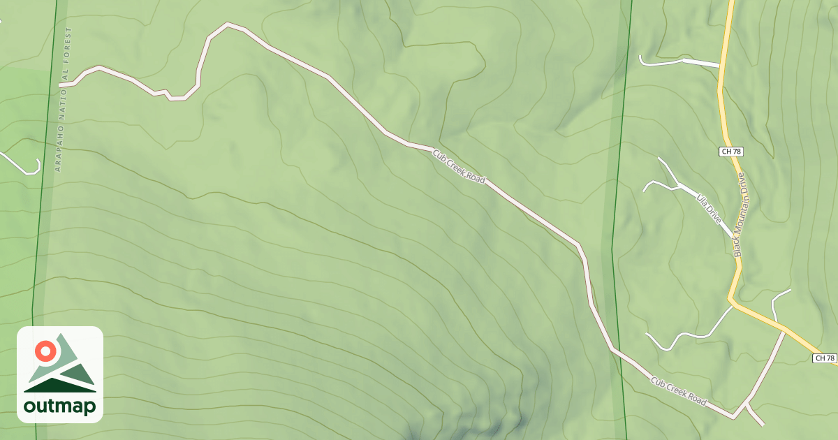 Map of CUB CREEK