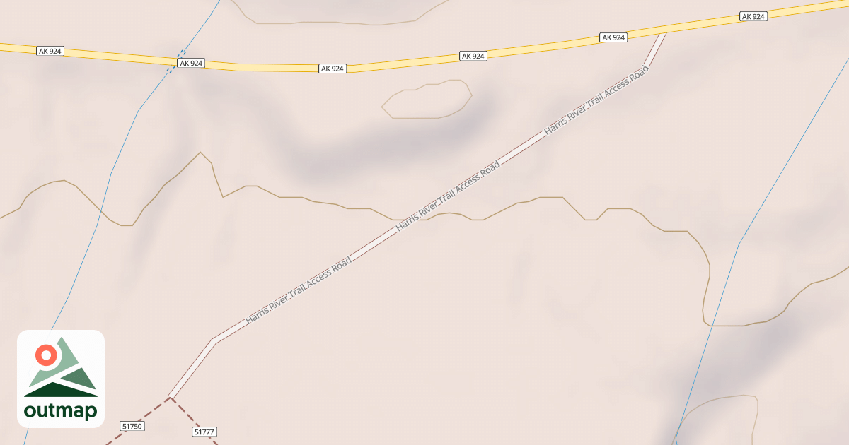 Map of HARRIS RIVER TRAIL ACCESS