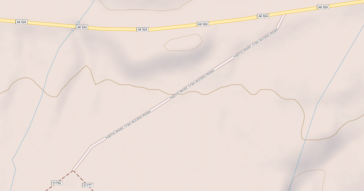 Map preview of HARRIS RIVER TRAIL ACCESS