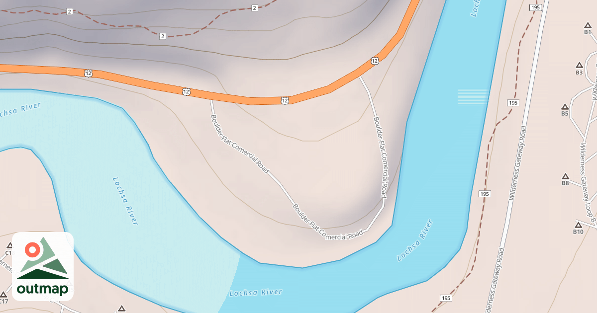 Map of BOULDER FLAT COMMERCIAL