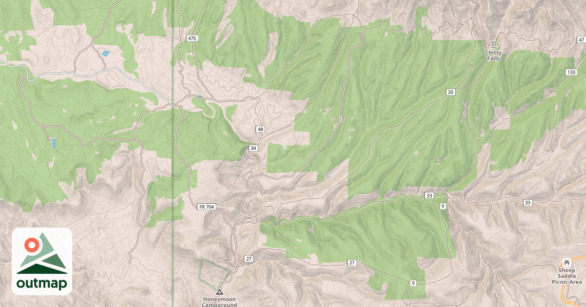 Map of USFS National Forest System Roads {2CB6288B-1422-4123-95E8-3F4ED17B846A}