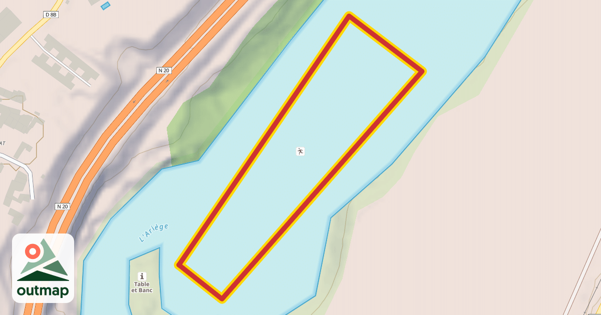 Map of Téléski nautique de Mercus