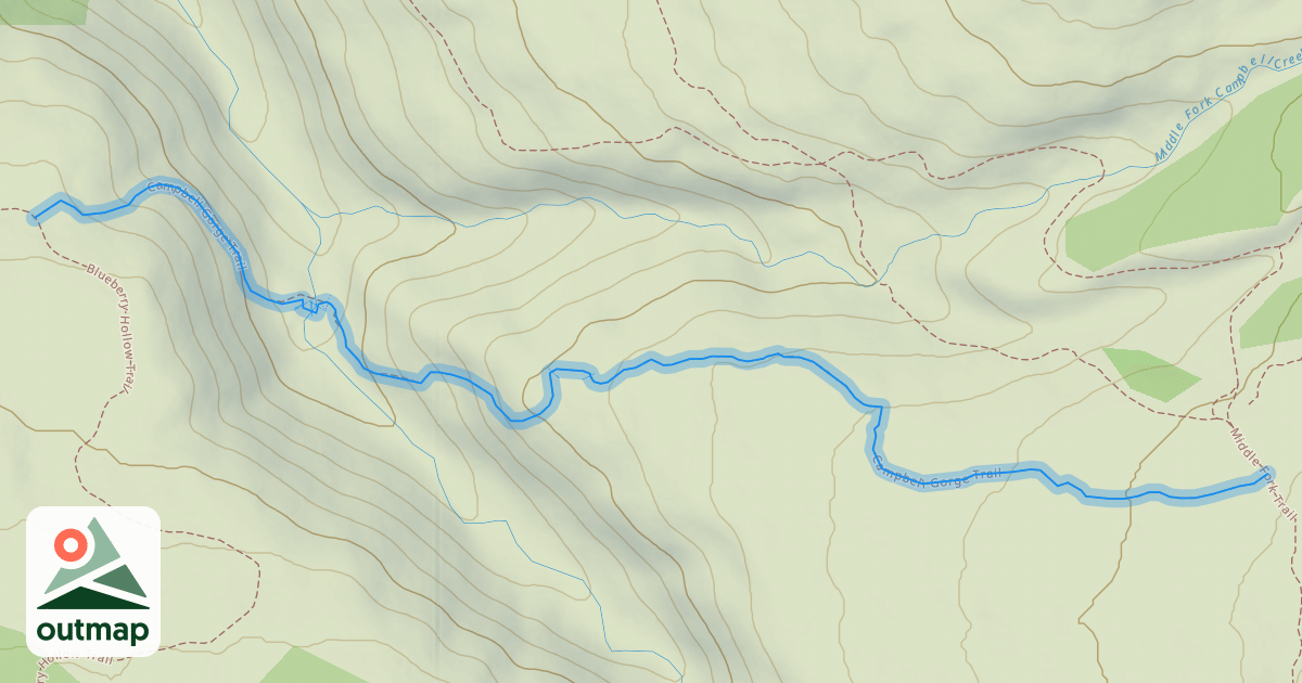 Map of Campbell Gorge Trail