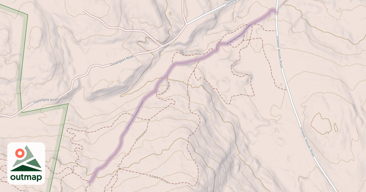 Map of D'Acres Access Road