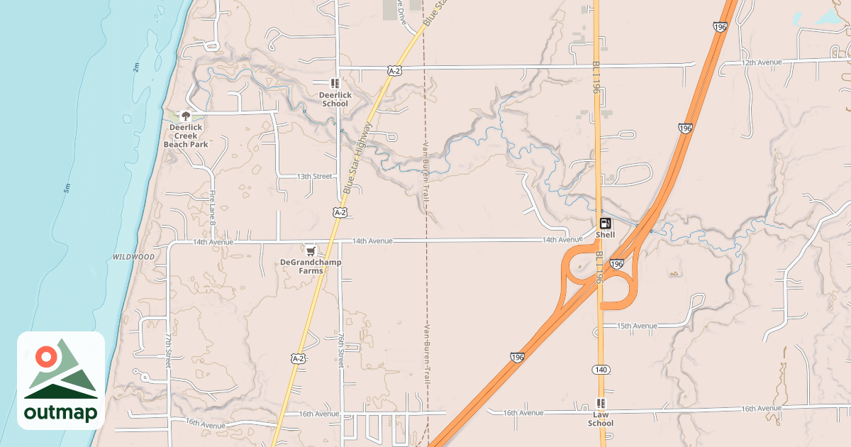 Map of Van Buren Trail State Park