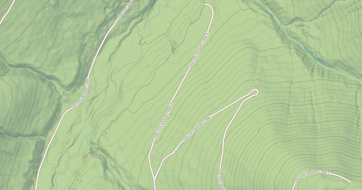 Map preview of EAST FORK BOULDER CREEK A