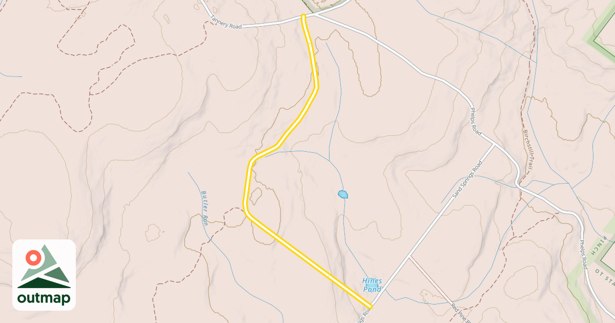 Map of Thirsty Hill Road