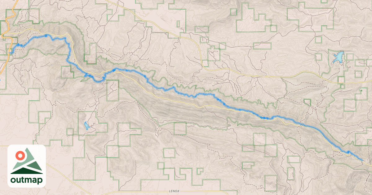 Map of Ouachita National Recreation Trail