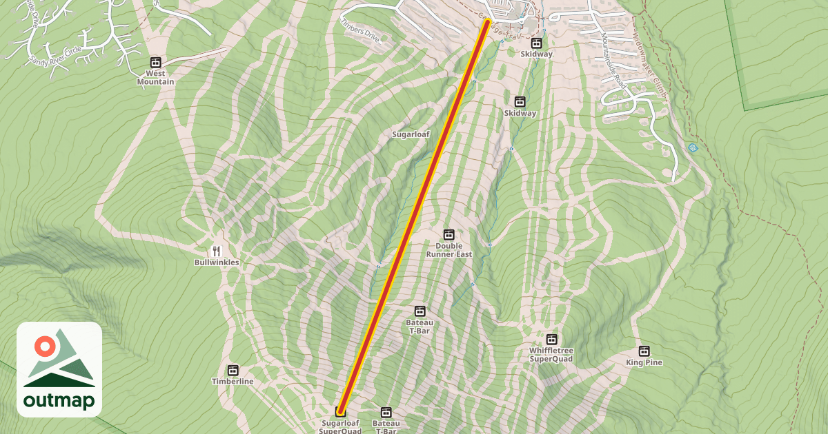 Map of Sugarloaf SuperQuad