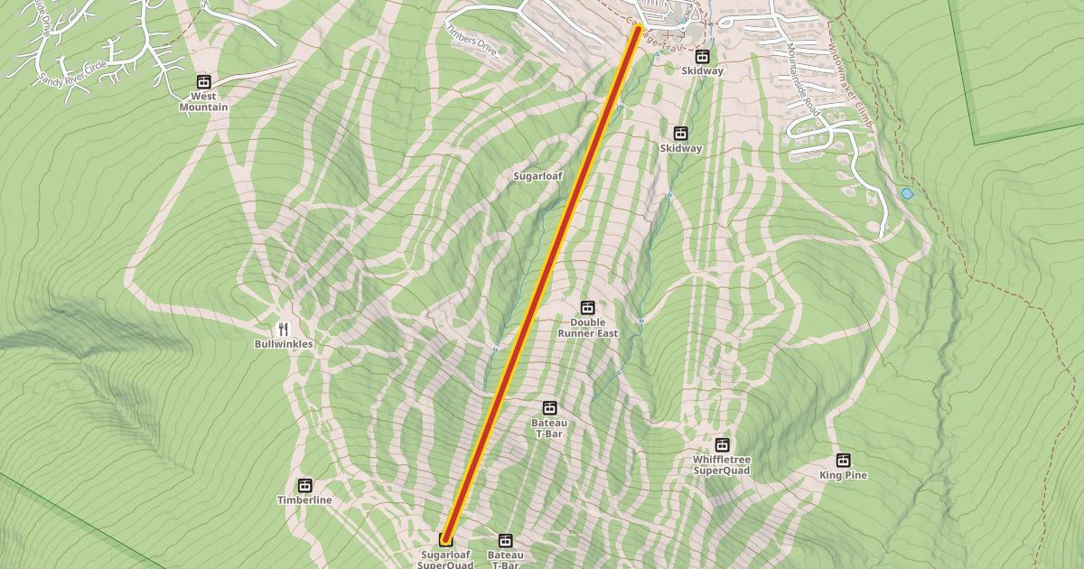 Map preview of Sugarloaf SuperQuad
