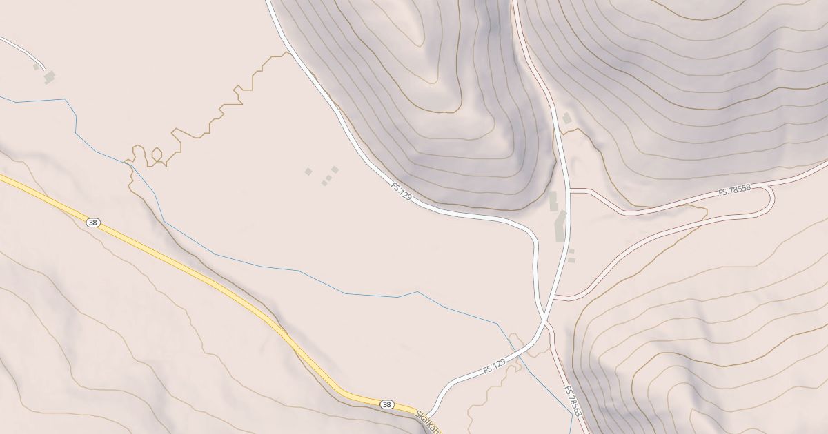 Map preview of USFS National Forest System Roads {F474D2D5-9D73-49BD-A306-FF8A68BED145}