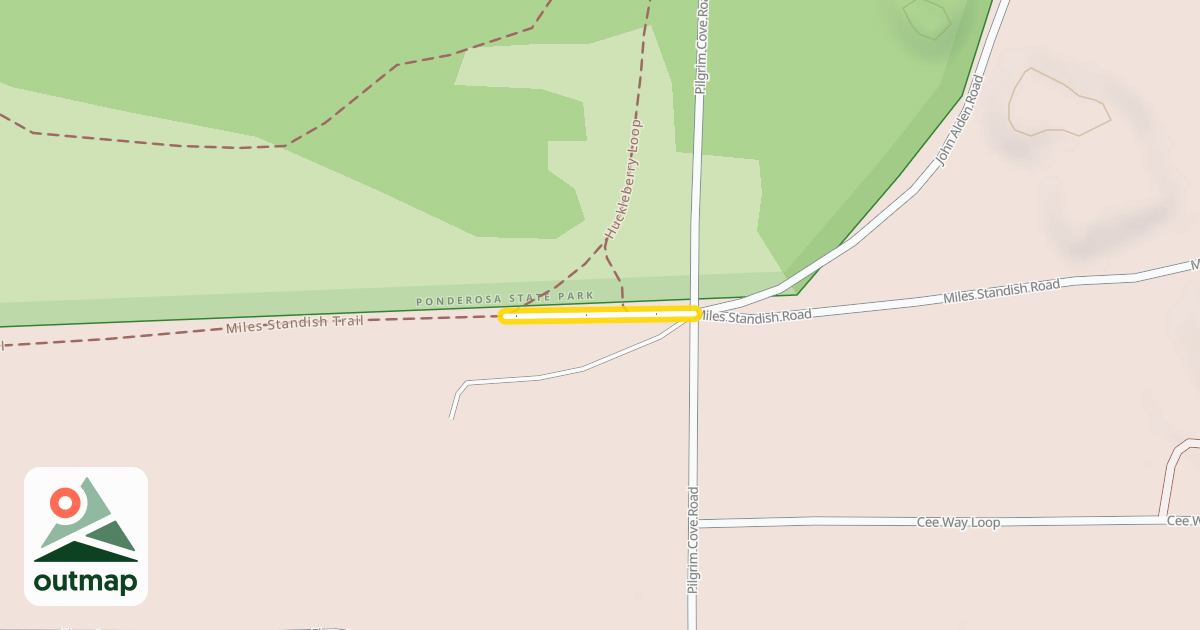 Map of Miles Standish Trail
