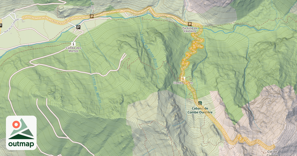 Map of Col de Combe Oursière — Plansonnet