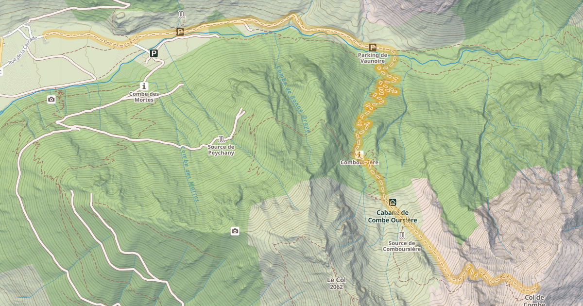 Map preview of Col de Combe Oursière — Plansonnet