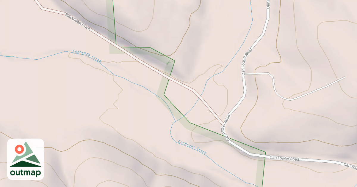 Map of COCHRAN FALLS in Dawson