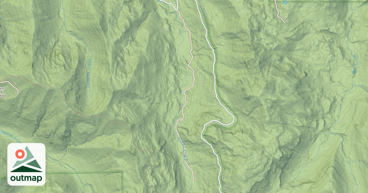 Map of UPPER CEDAR CREEK