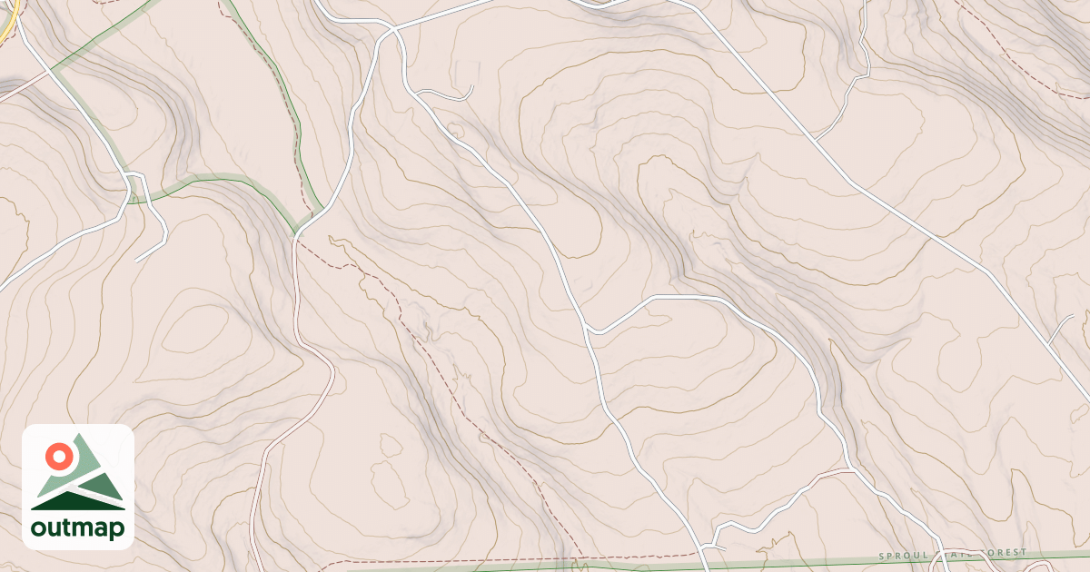 Map of Beech Creek Snowmobile Trails