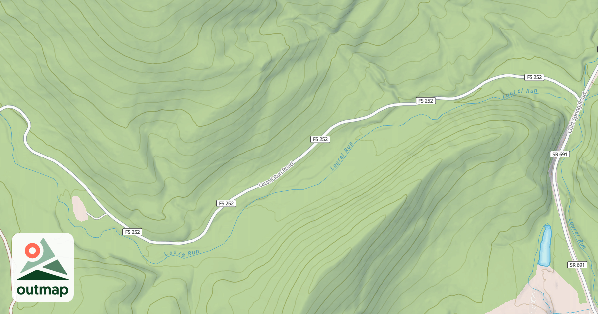 Map of LAUREL RUN