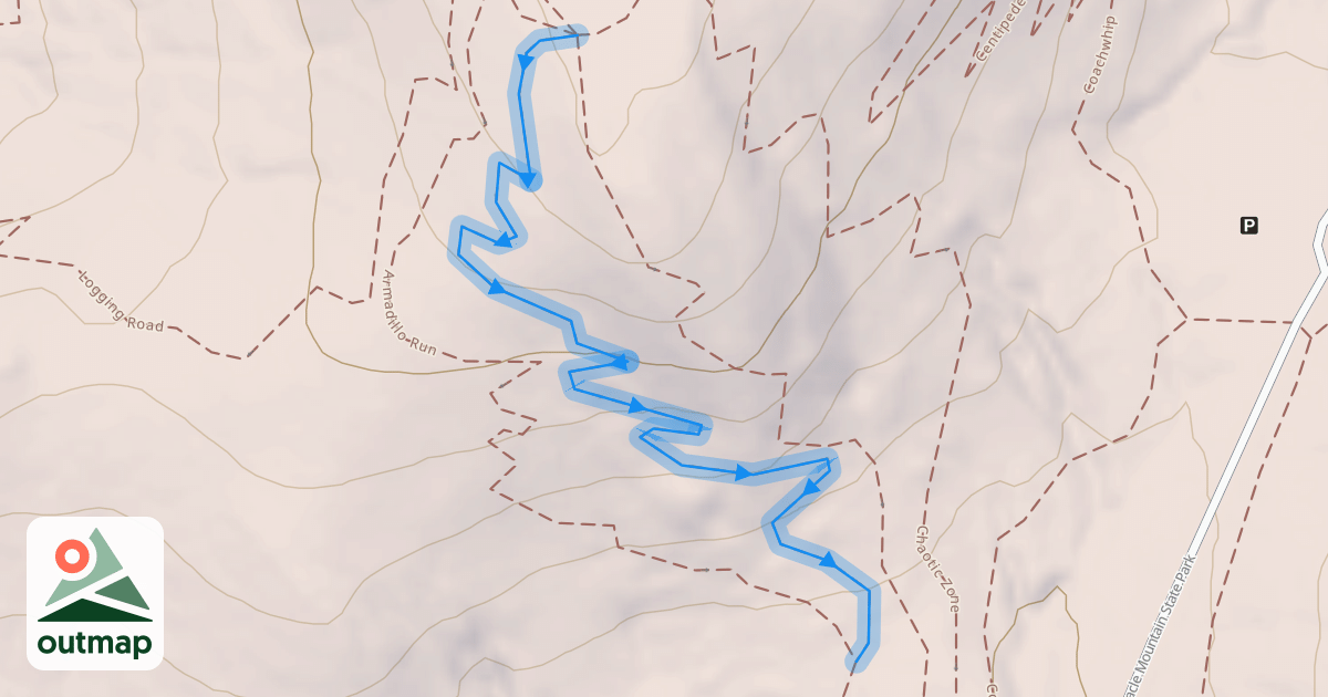 Map of MIddle Moutain Run