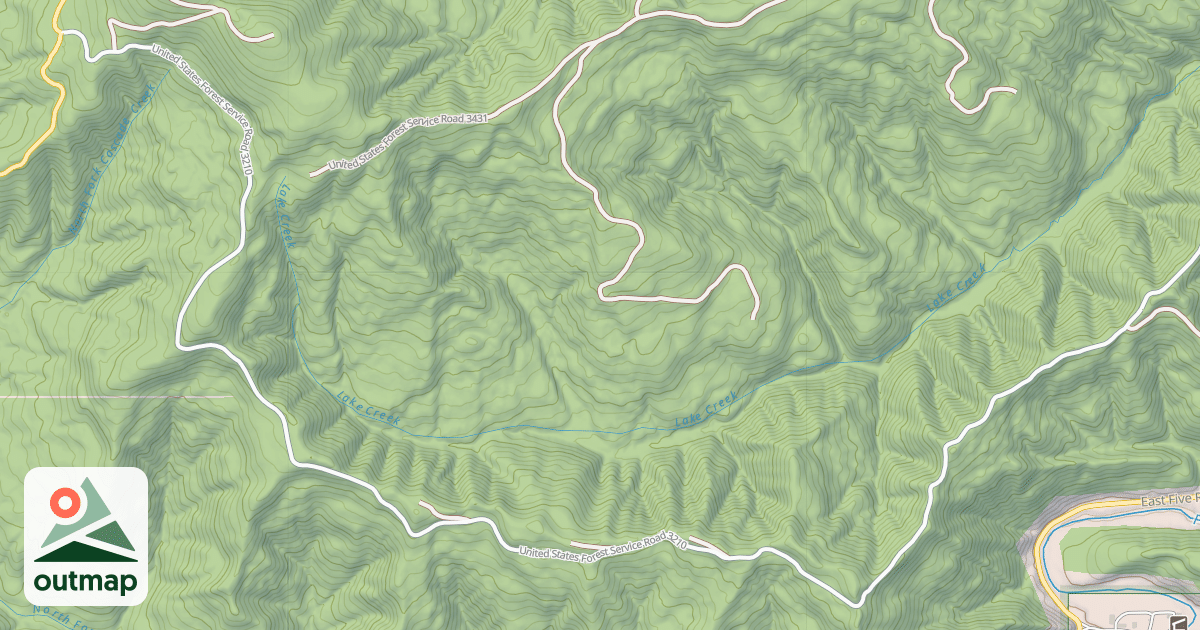 Map of LAKE CREEK