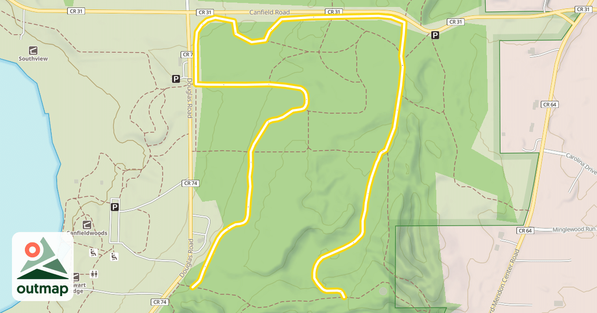 Map of North Meadow Trail