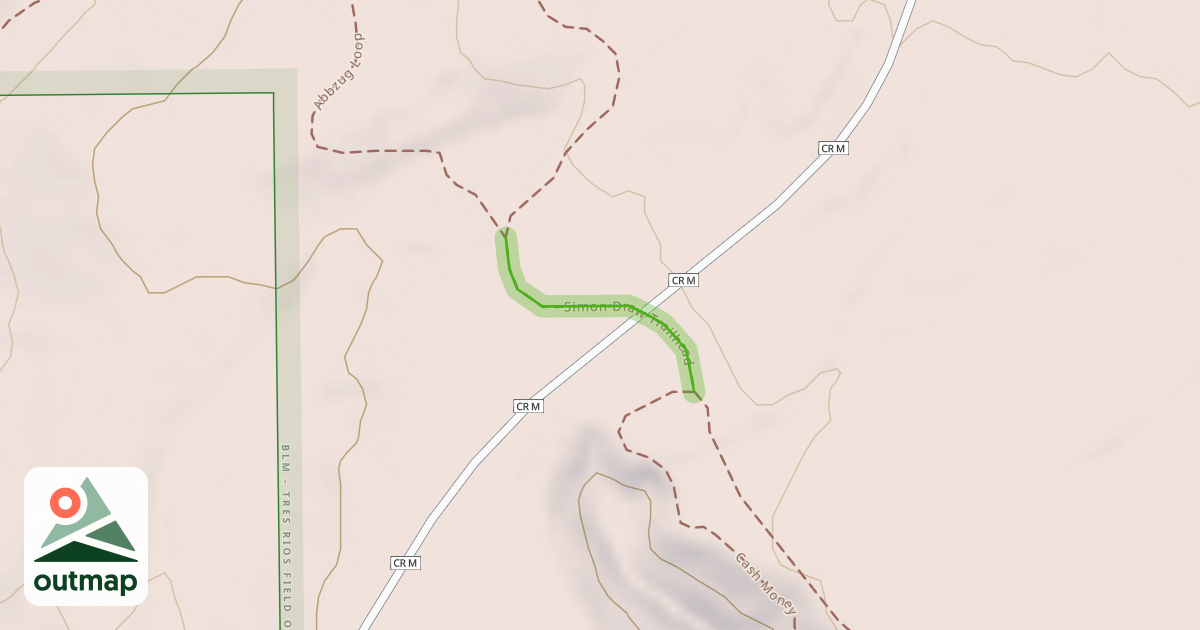 Map of Simon Draw Trailhead