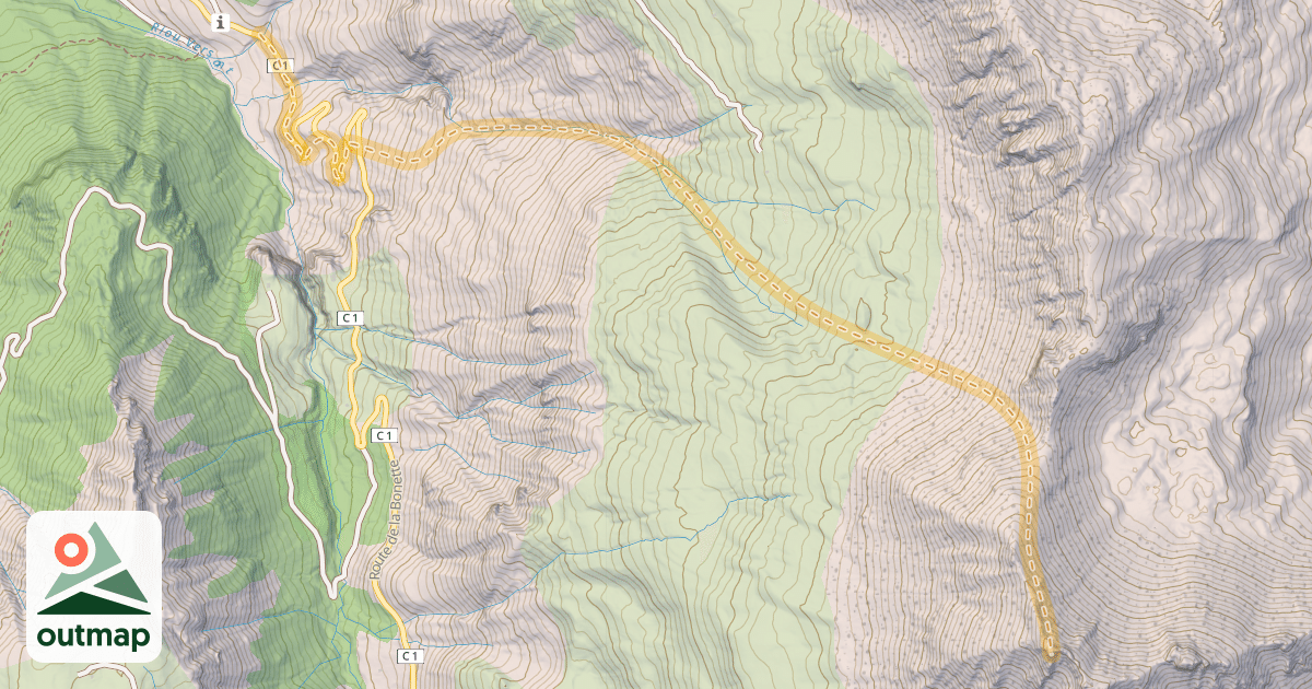 Map of Le Gerbier — Barrière de la Combette
