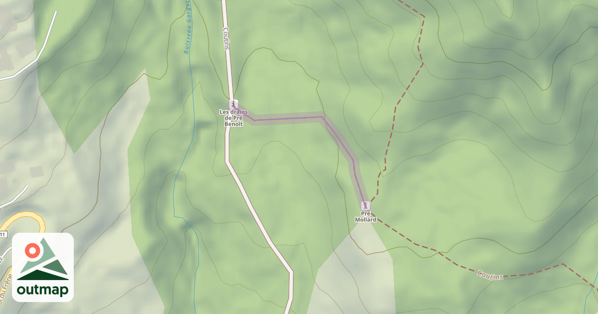 Map of Drains de Pré-Benoit