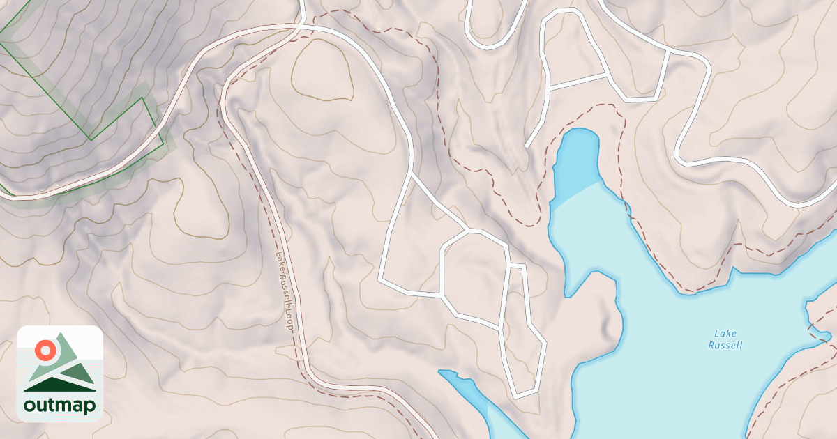 Map of LAKE RUSSELL LOOP B