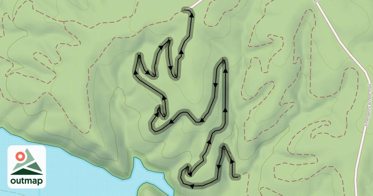 Map of Black Loop Trail (Lungbuster) in Fairfax