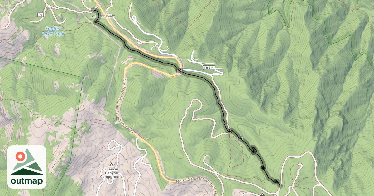 Map of Sunset Trail #90
