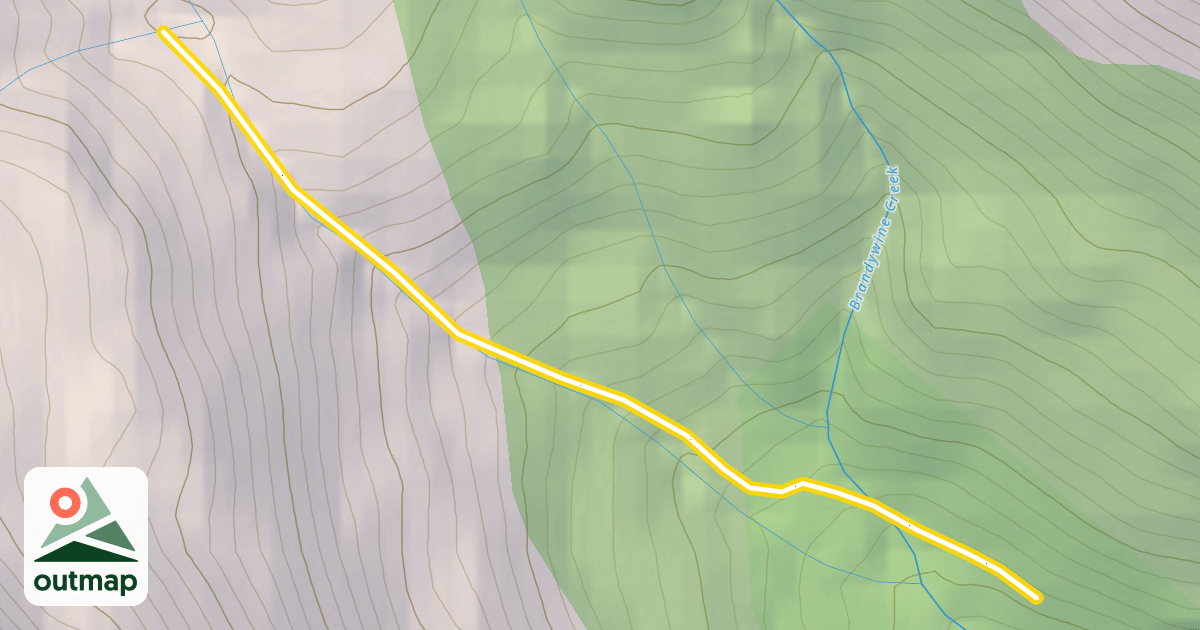 Map of First Turn Around (0.6m / 1km)