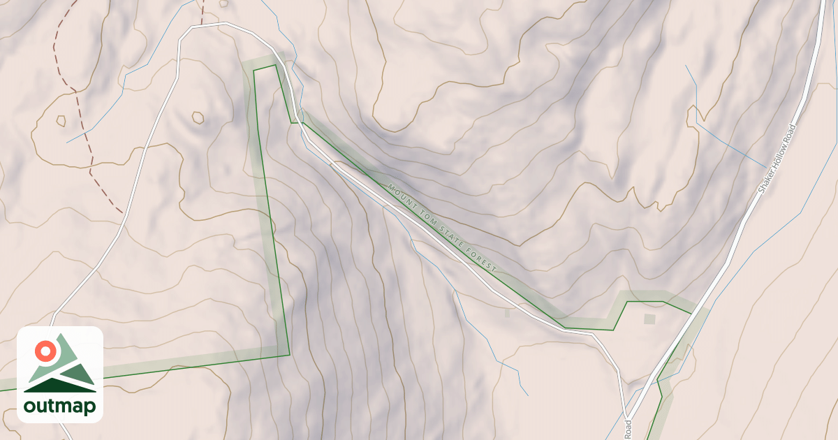 Map of Shaker Hollow Access Trail