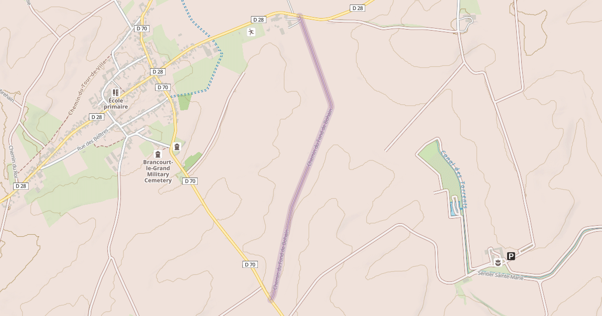 Map preview of Chemin du Fond de Bohain