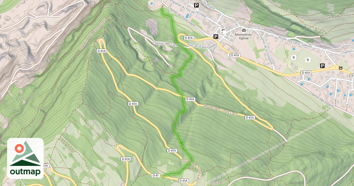 Map of Piste Freeride "La Raide