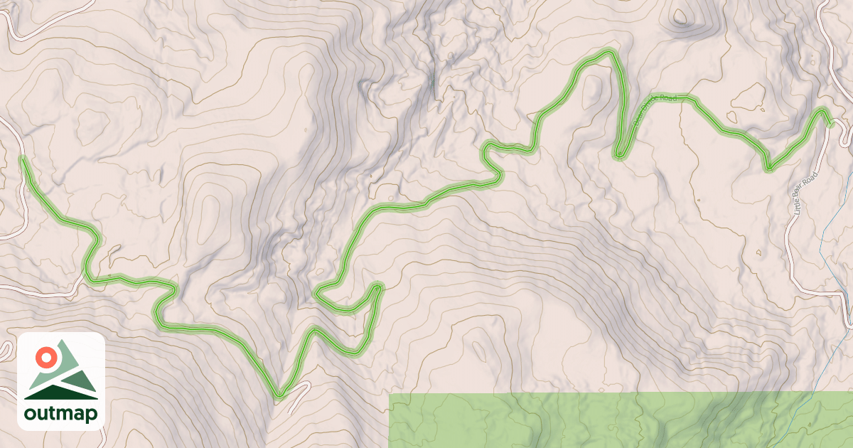 Map of Bear Divide Road