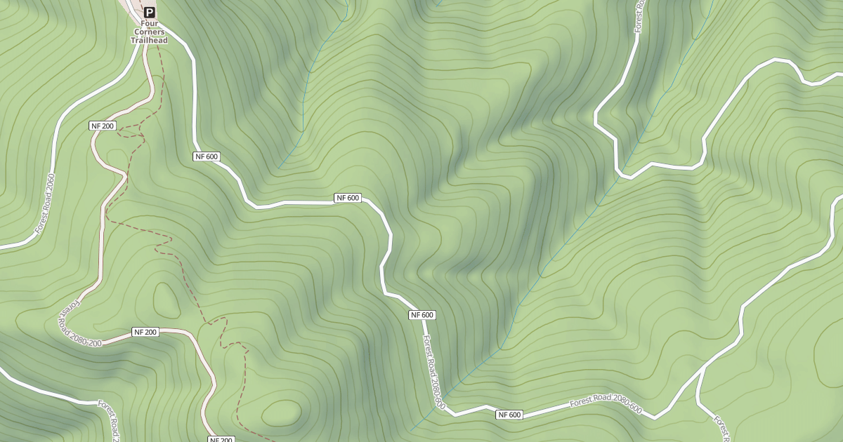 Map preview of USFS Motor Vehicle Use Map Roads {02128934-1535-4AC0-8978-B160A7AF7688}