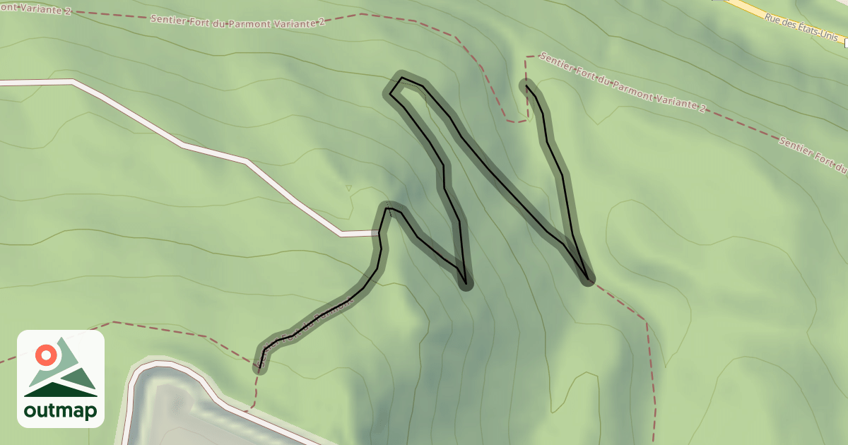 Map of Sentier Fort du Parmont