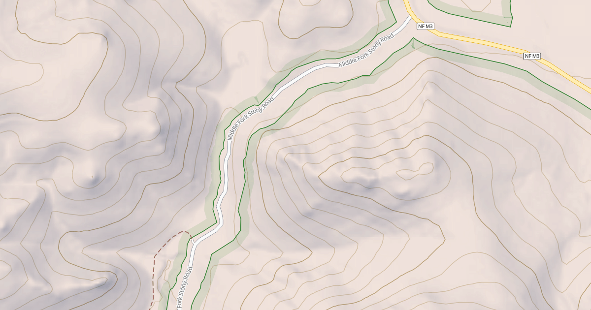 Map preview of MIDDLE FORK STONY