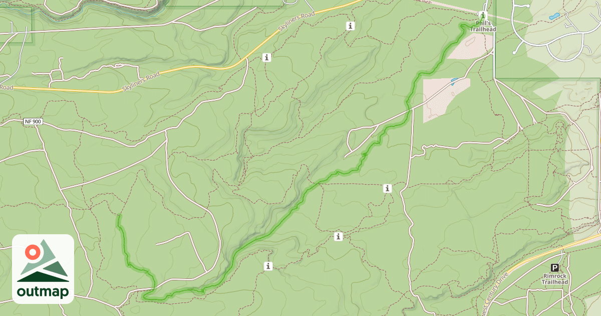Map of Phil's Trail