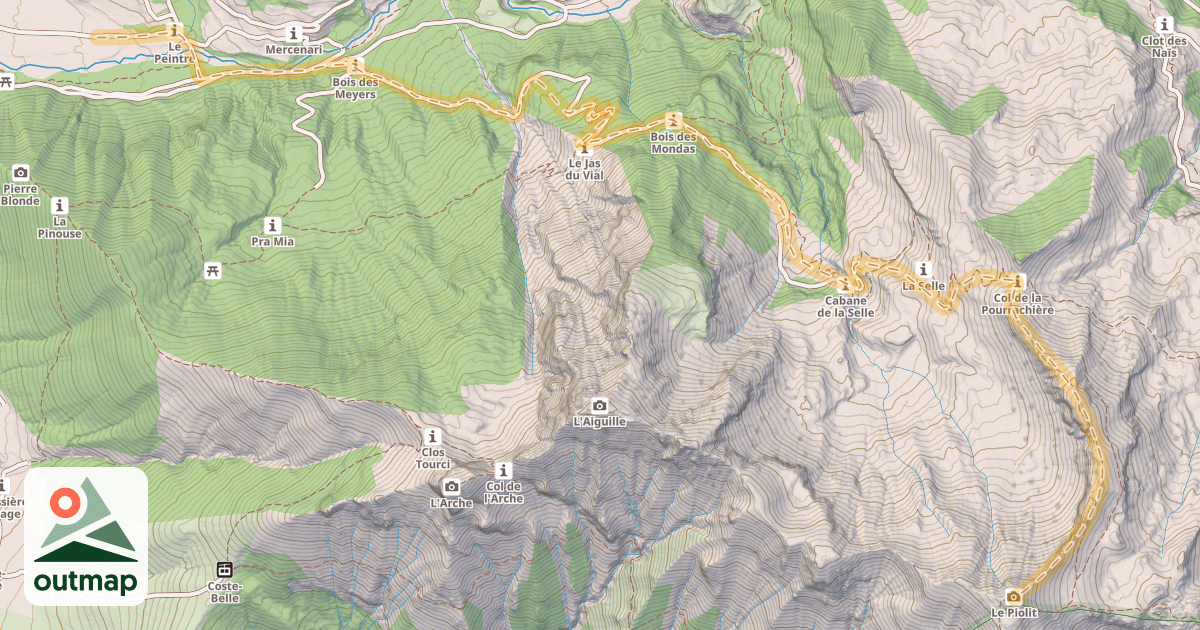 Map of Le Piolit — Le Peintre