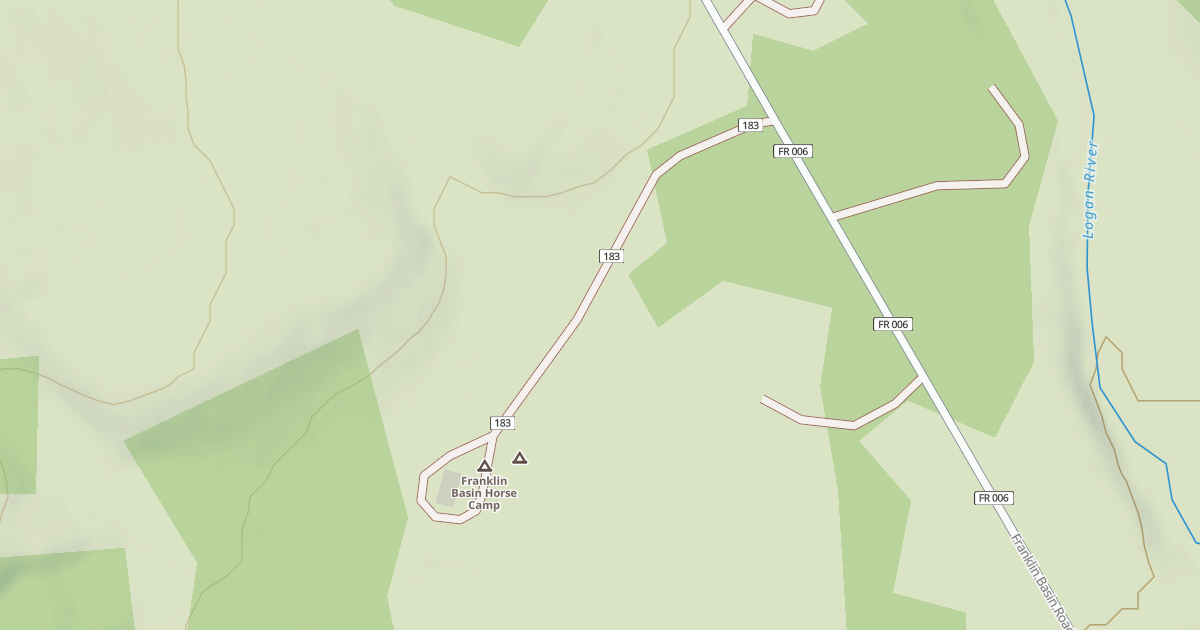 Map preview of FRANKLIN BASIN CAMP ROAD