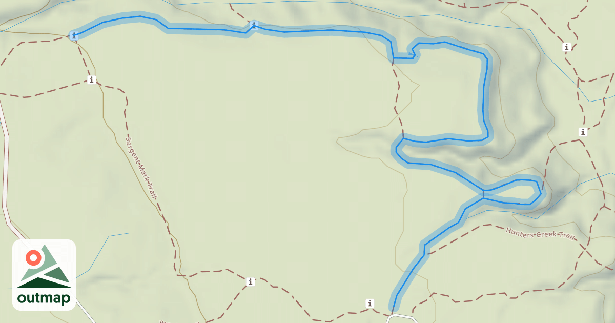 Map of Hunters Creek Trail