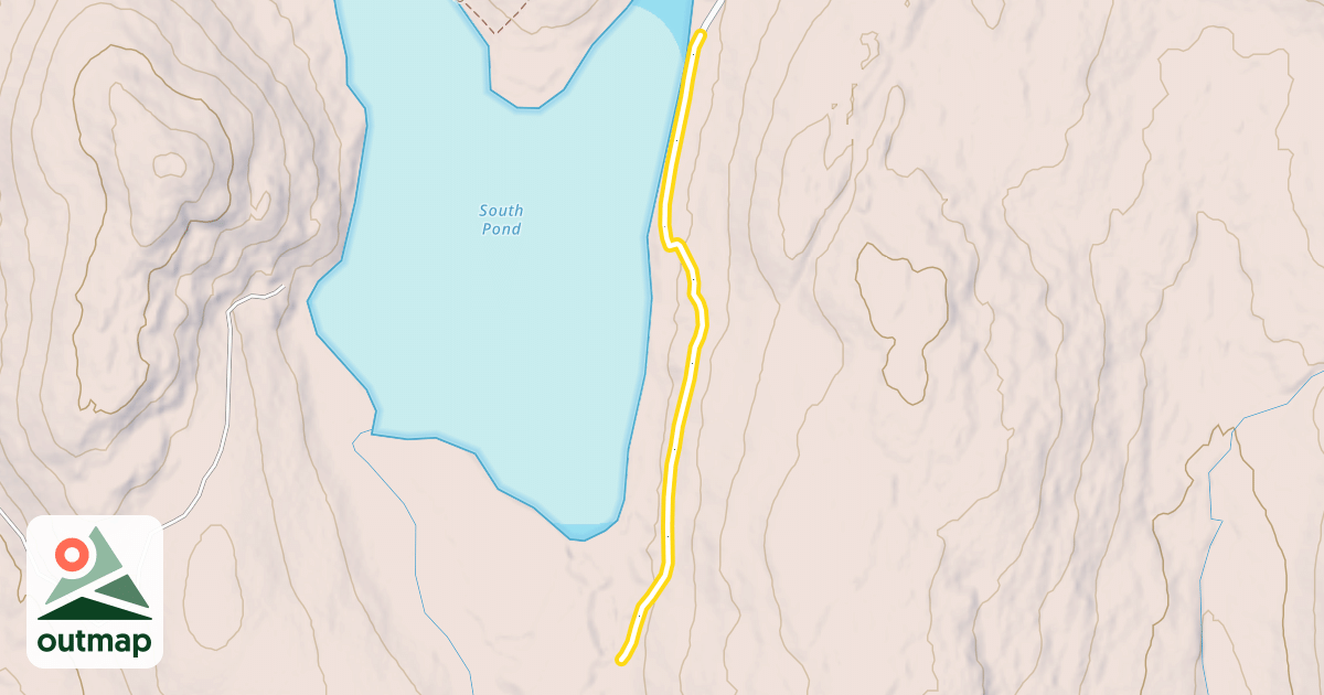 Map of South Pond Loop Land Route