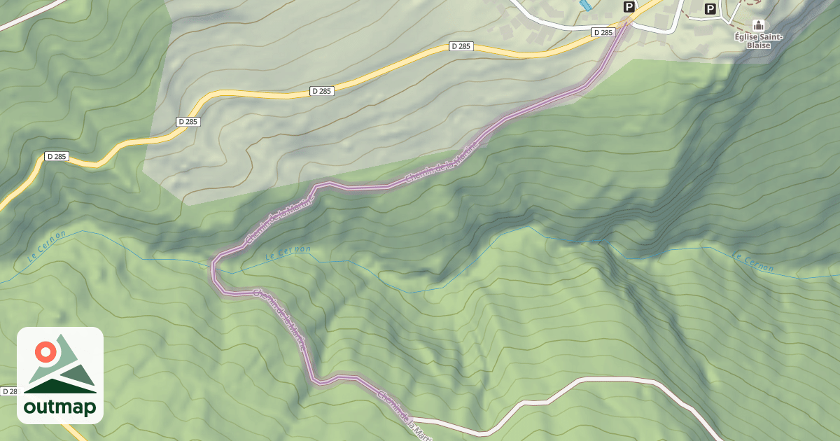 Map of Chemin de la Martine