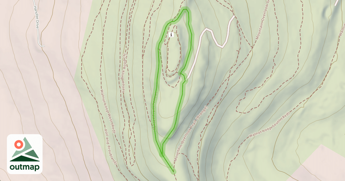 Map of Sunset Trail (Yellow)