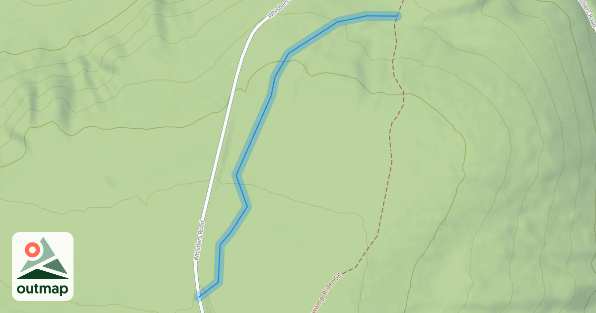 Map of Fast Tracks Whistler road connector