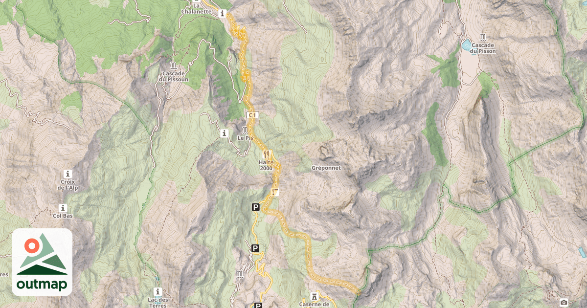 Map of Le Mourre Haut — Barrière de la Combette